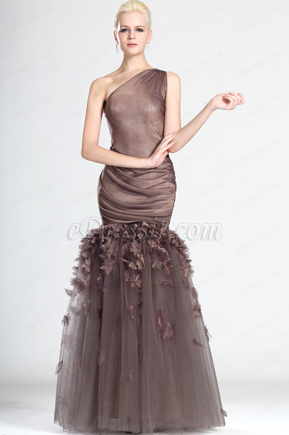 Stilvoll Ein Schulter Träger Abendkleid