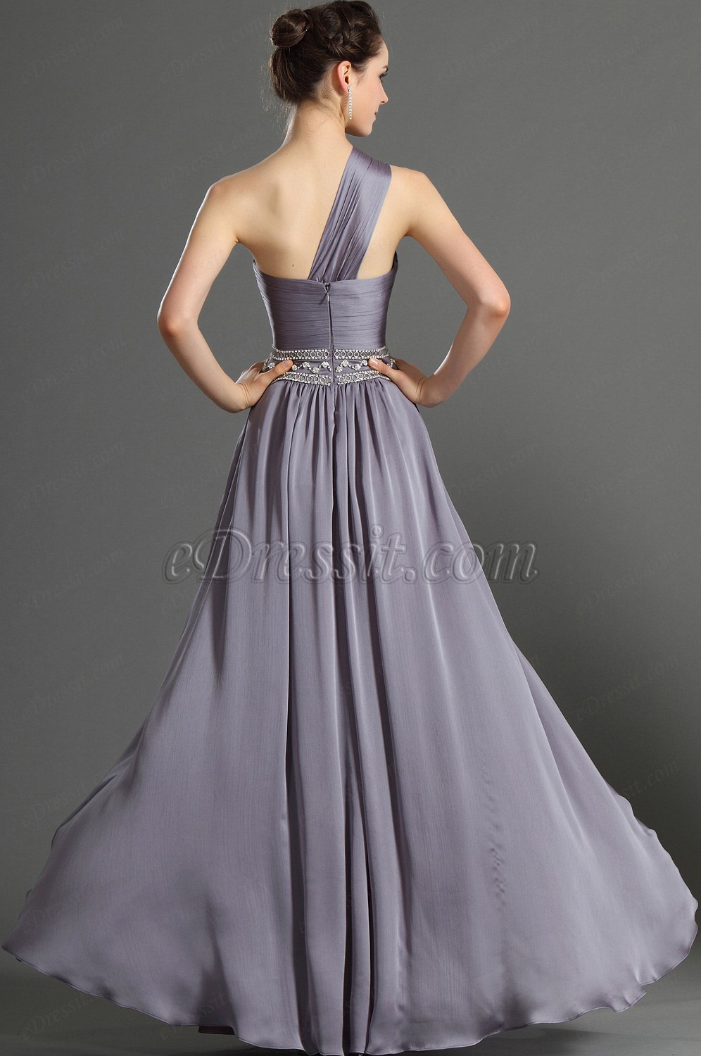 Scharmant Ein-Schulter Abendkleid