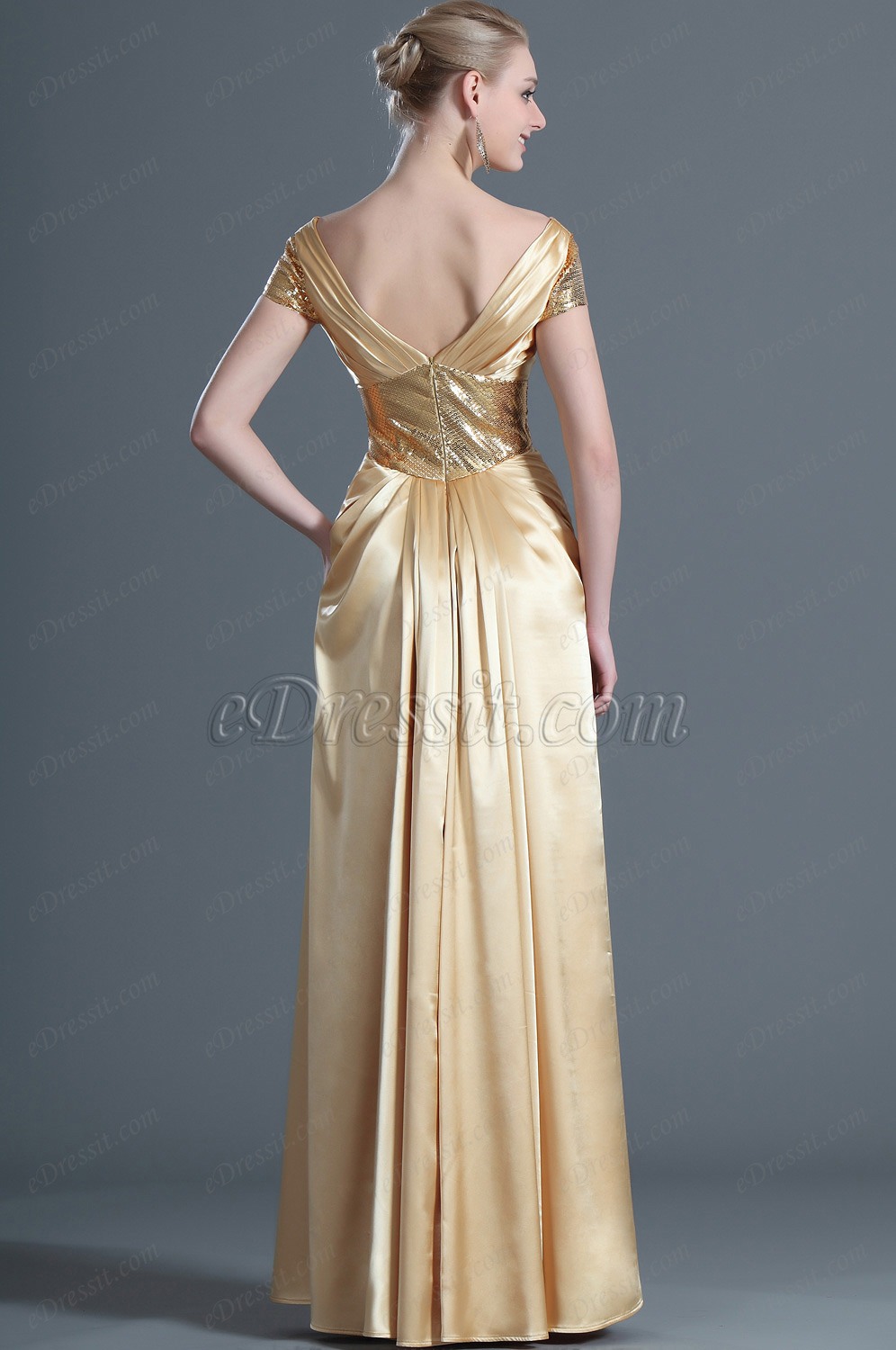 2012 New Fabulous Cap sleeves Evening Dress