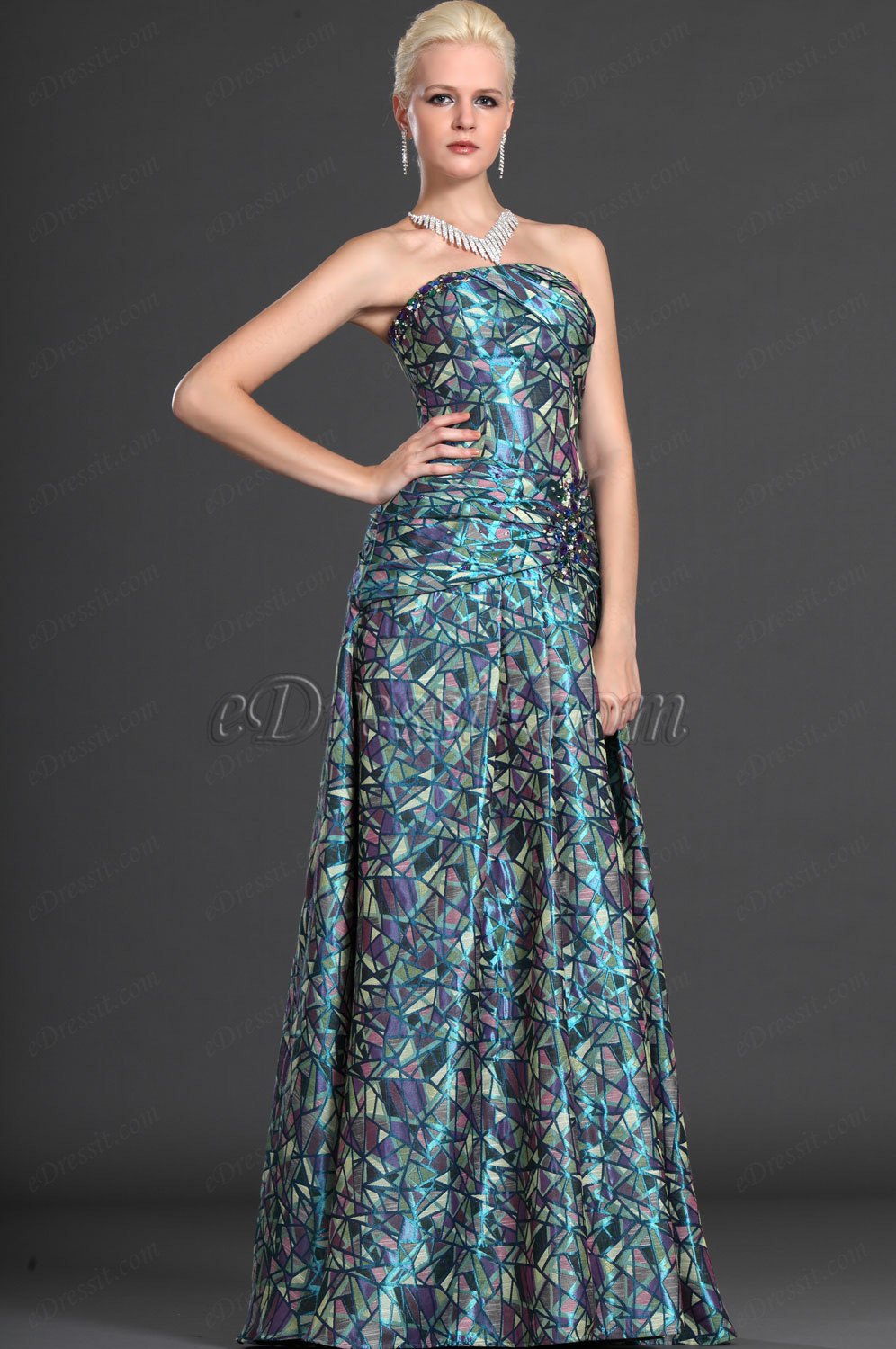 Elegance Strapless Evening Dress