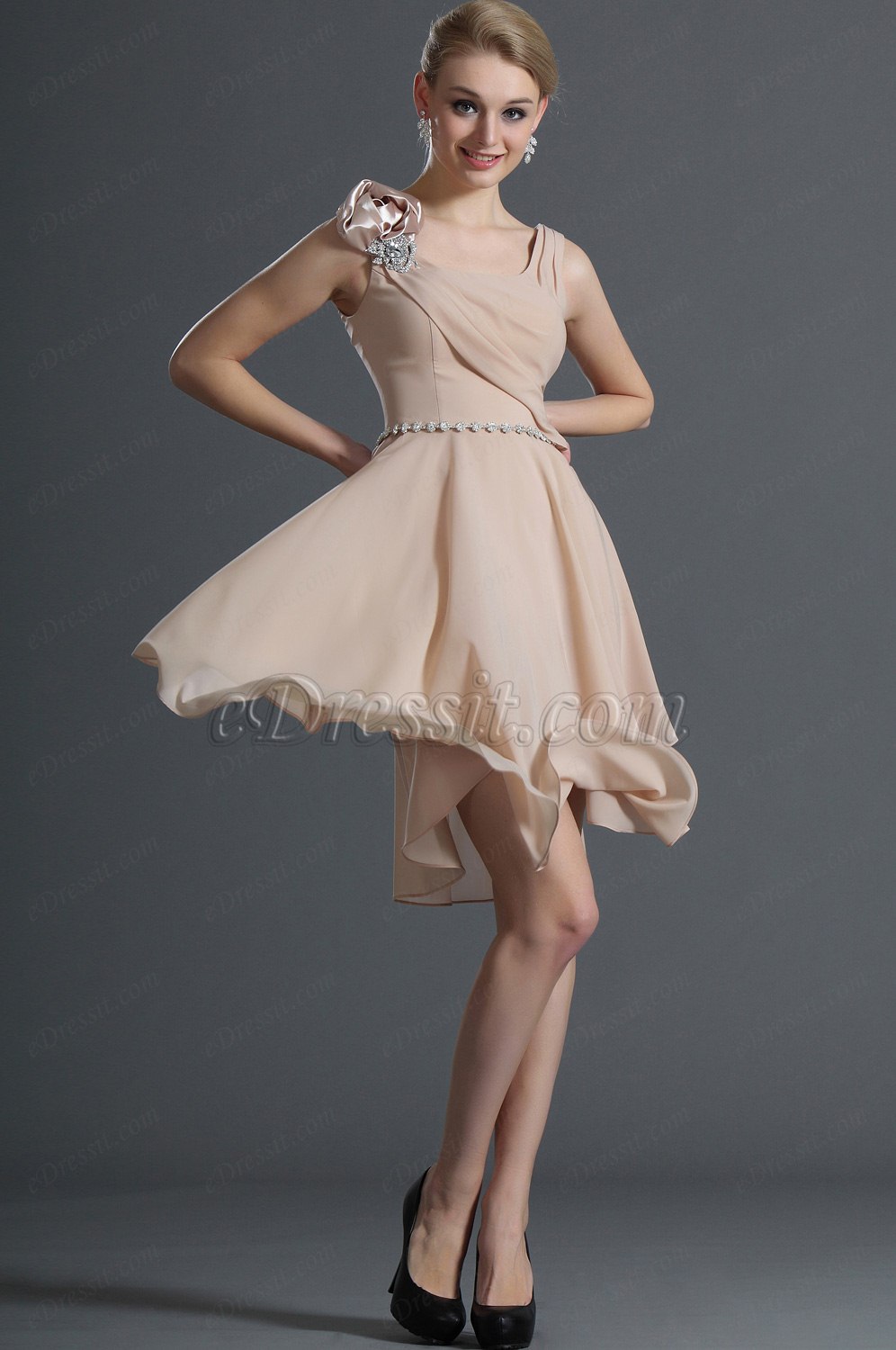 Elegante Ajustado Vestido de Fiesta / Gala