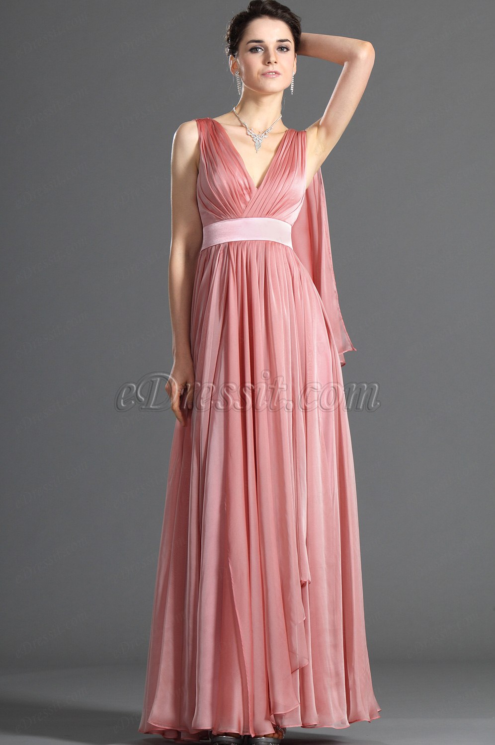 Gorgeous V-cut Evening Dress