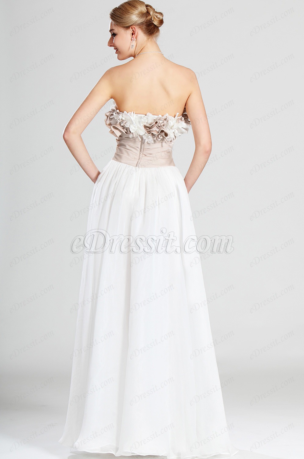 Stylish Strapless Evening Dress