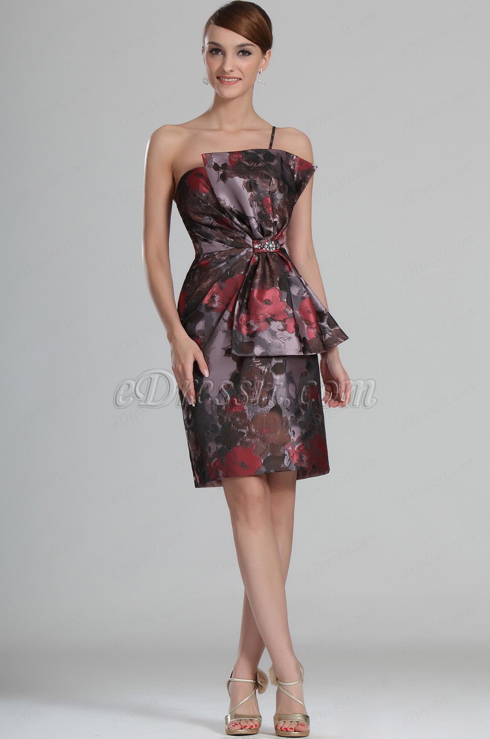 Agréable Fleurie Robe de Cocktail