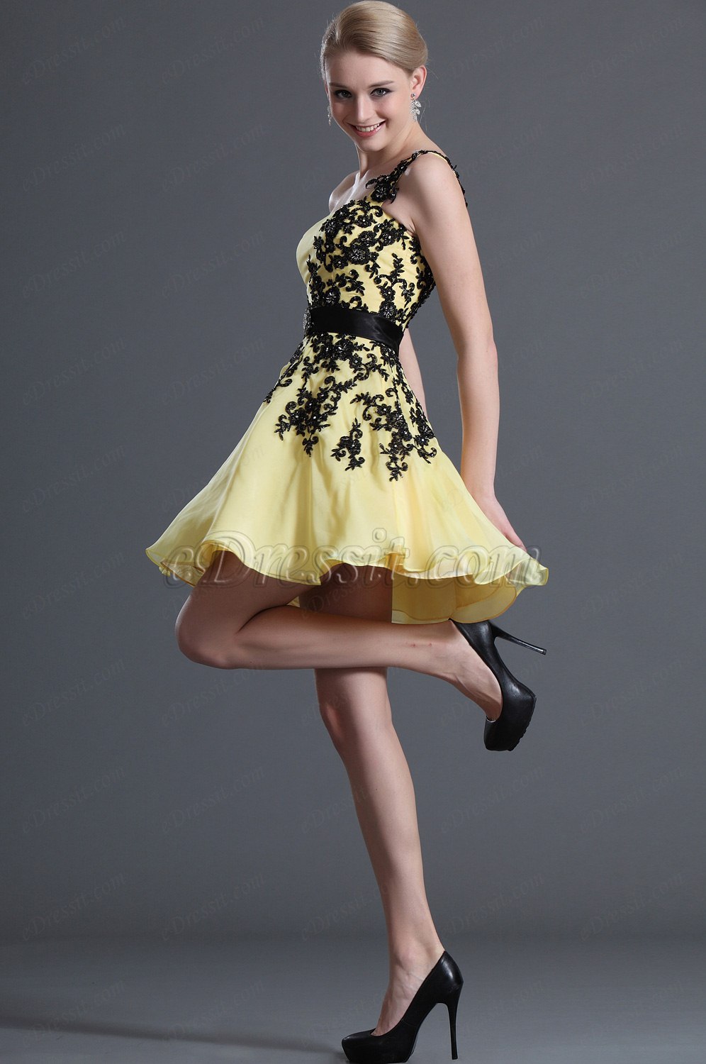 Bretelle Seule Robe de Cocktail