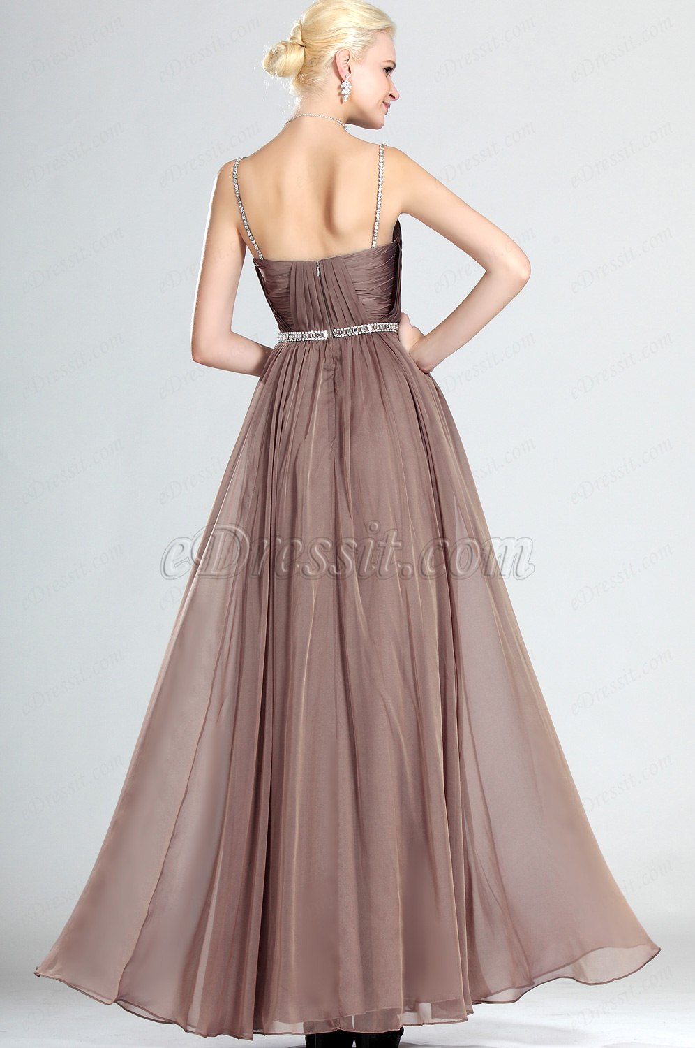 Robe de Soirée avec fines bretelles