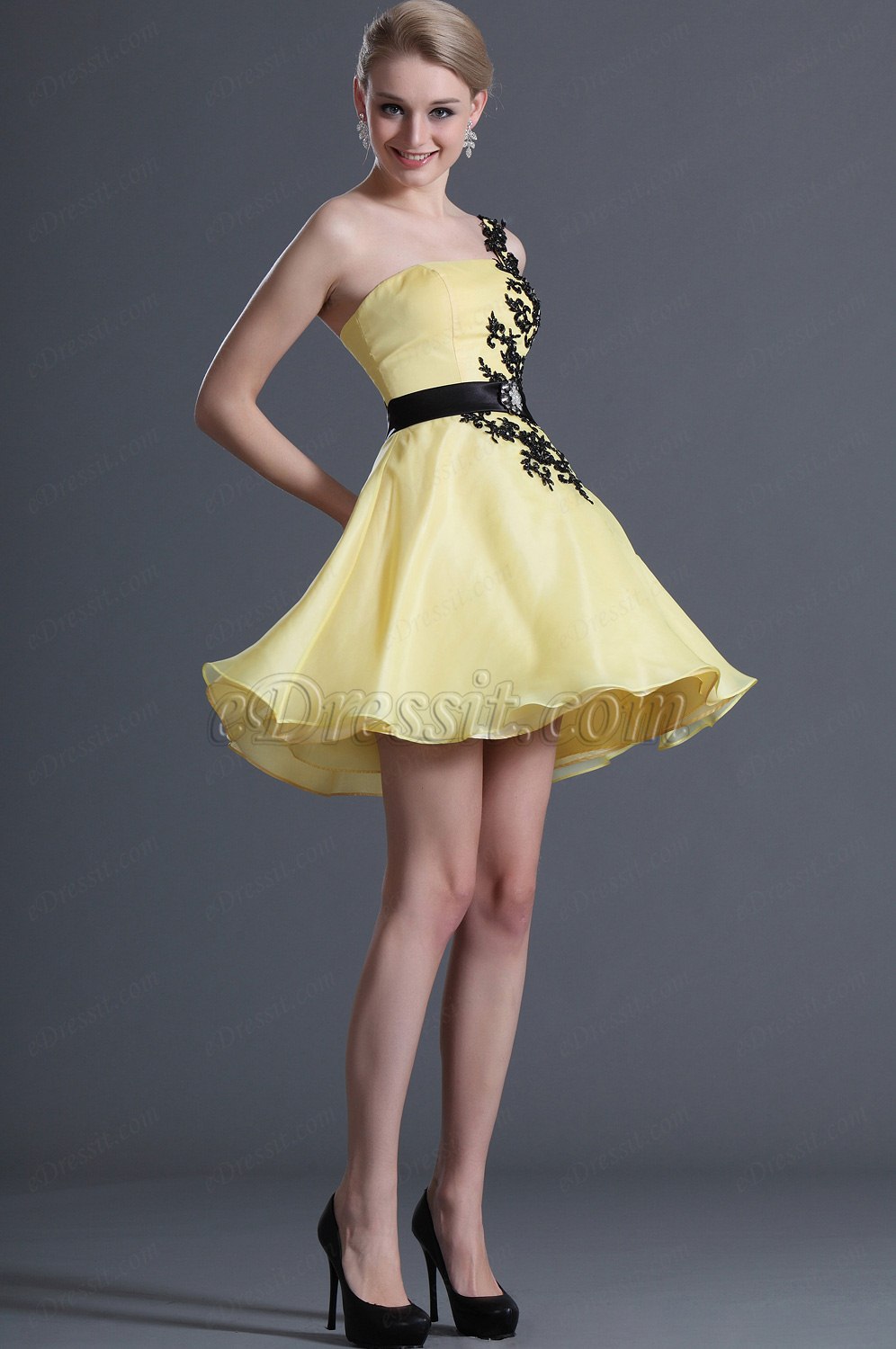 Bretelle Seule Robe de Cocktail