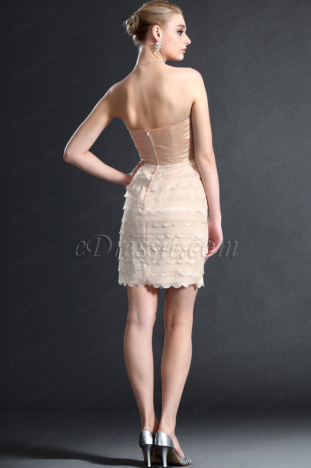 Nuevo De Moda Sin Tirante Vestido de Coctel Vestido de Fiesta