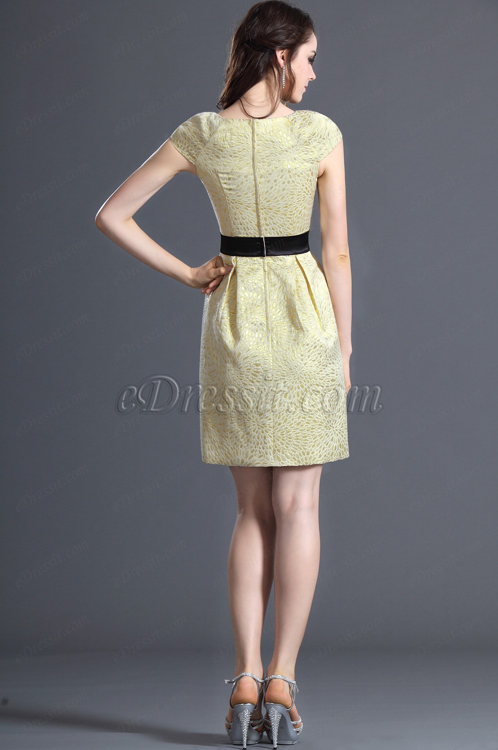 Stylish Design Yellow Cocktail Dress Party Dress