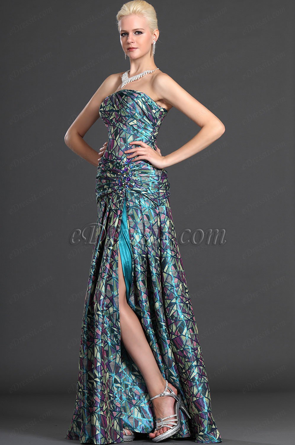 Elegance Strapless Evening Dress