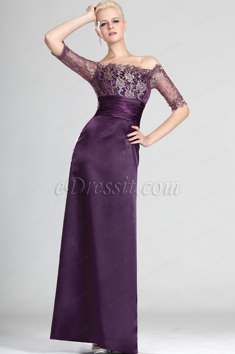 Nouveaute Stylish Off épaule Robe de Maman