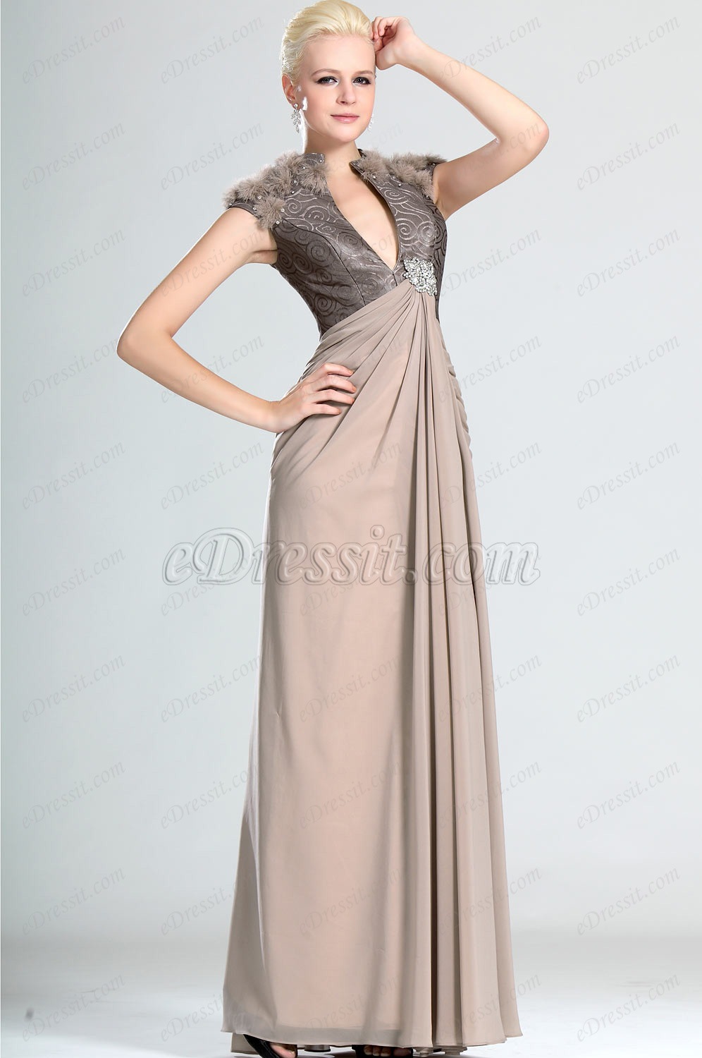 Artikel Prachtlos Sexy V-Ausschnitt Abendkleid