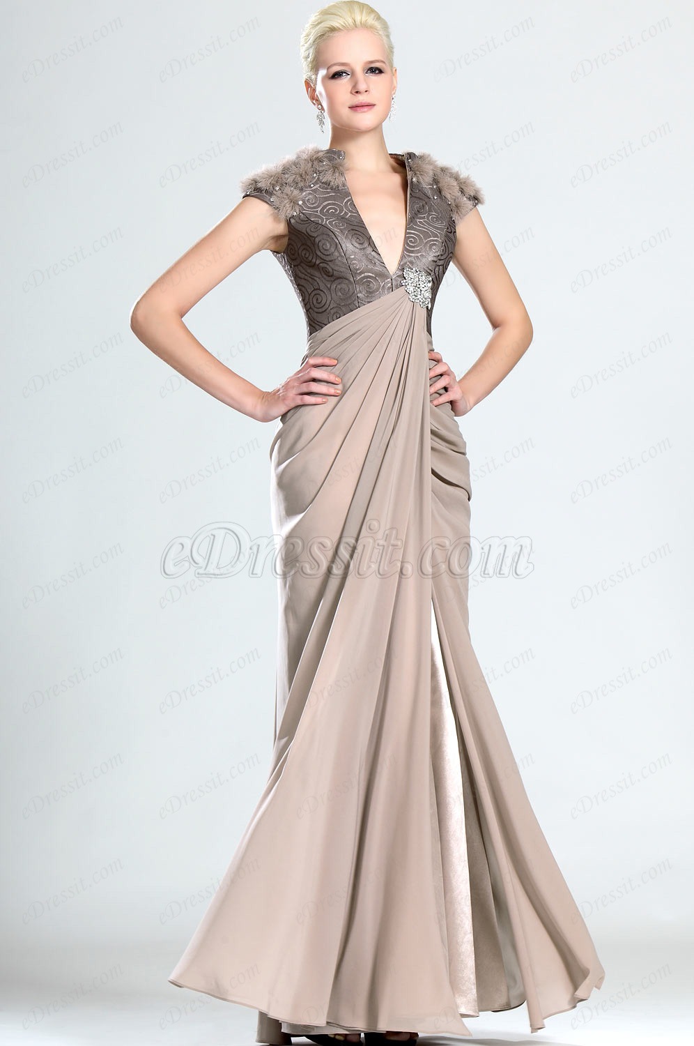 Artikel Prachtlos Sexy V-Ausschnitt Abendkleid