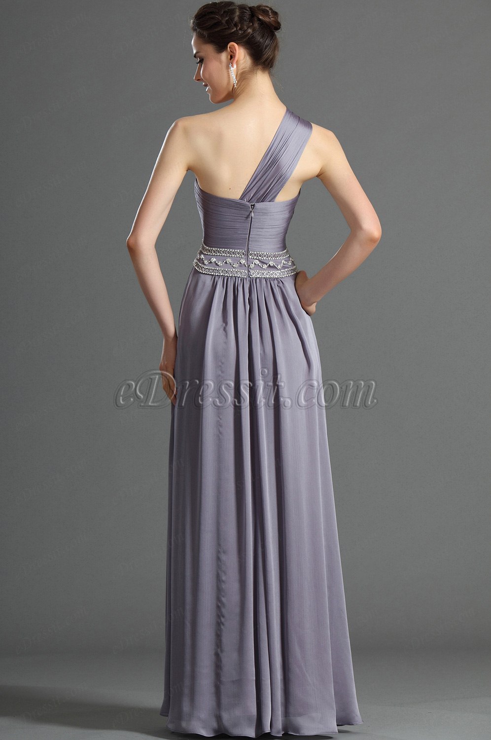 Scharmant Ein-Schulter Abendkleid