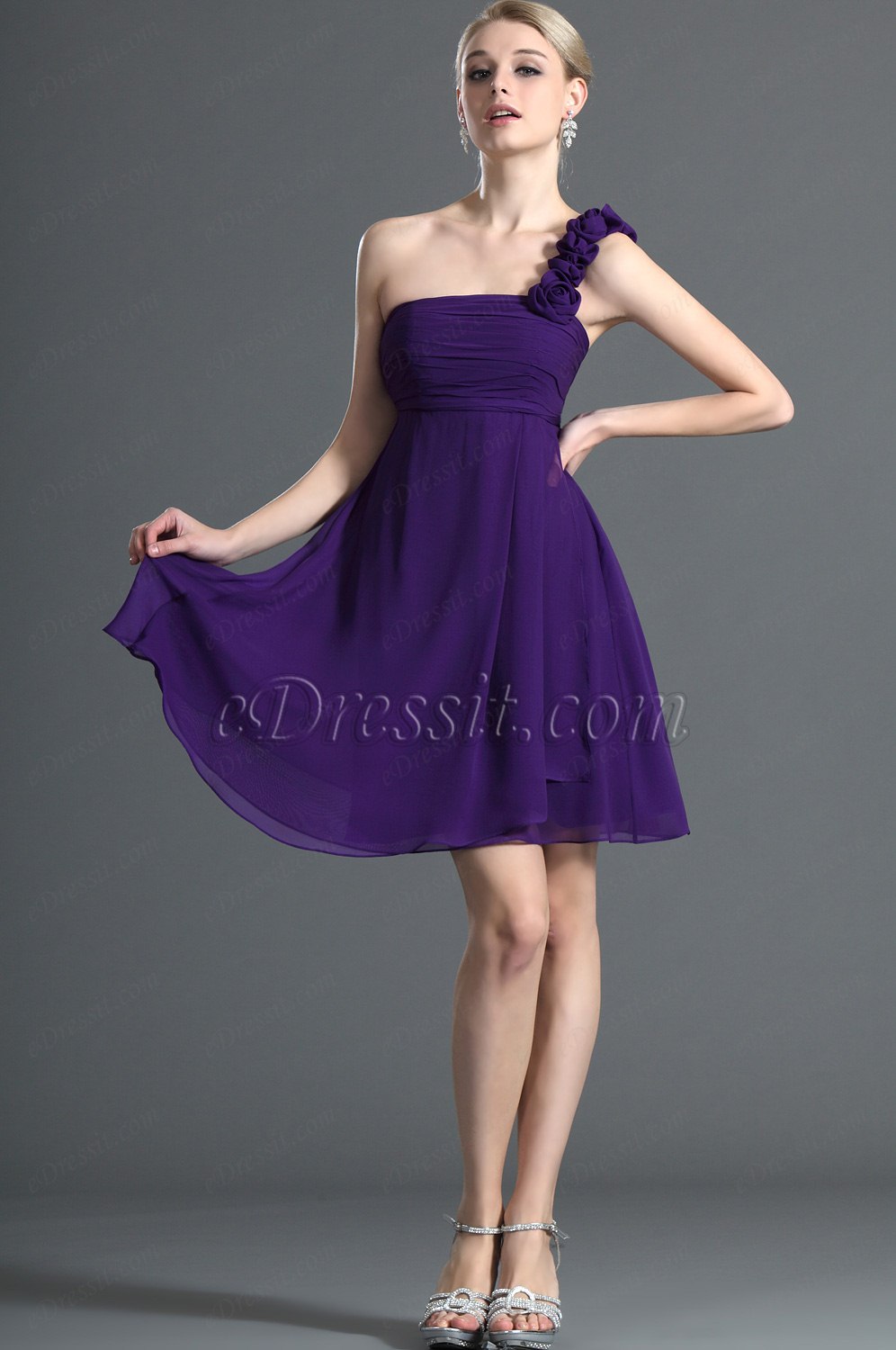 фиолетовое обычное вечернее платье /платье для подружек невесты