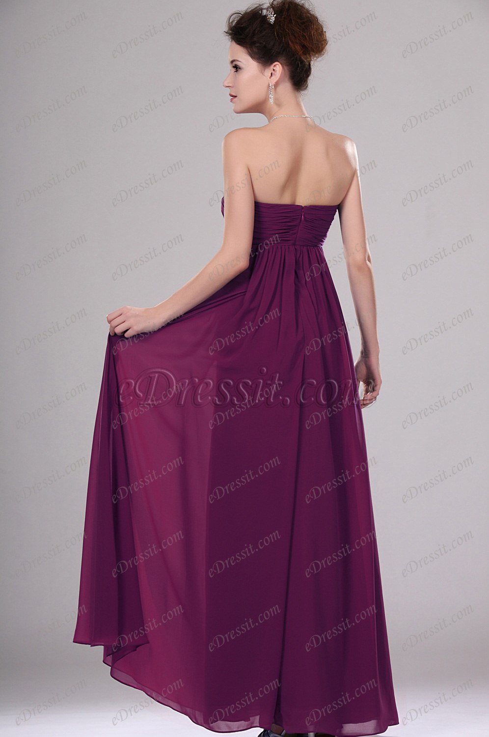 Clearance Sale !  Shimmering Beaded Strapless Evening Dress Black