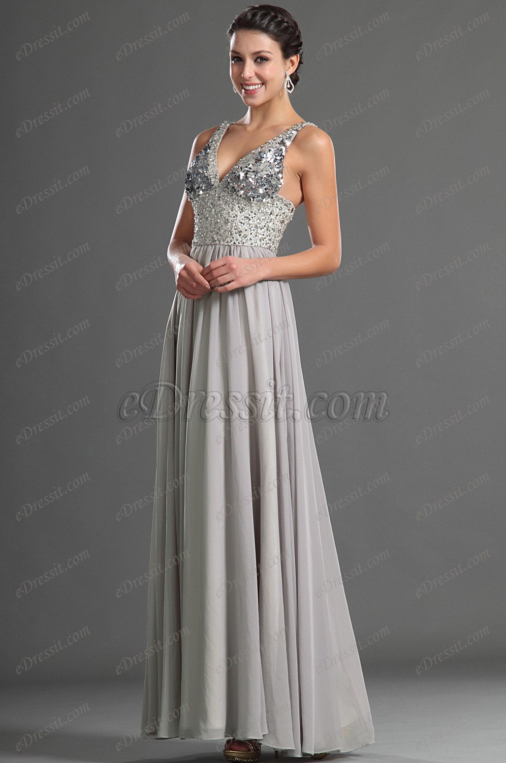 Glamorous Sexy V col Robe de Soiree