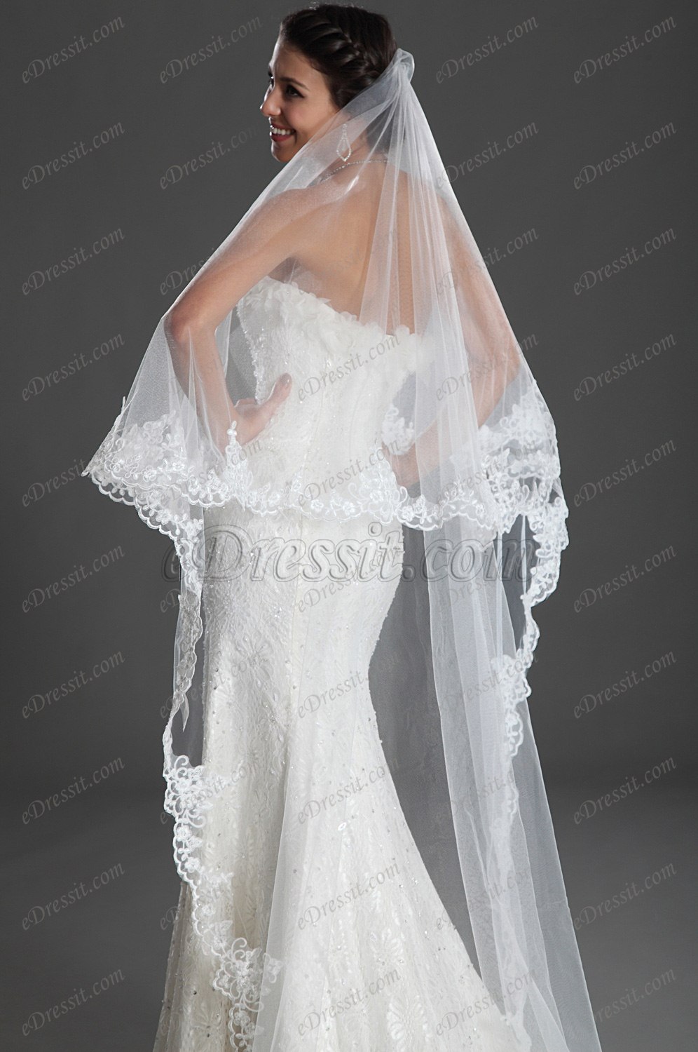 2012 Nouveautés Dentelle Blanc Voiles de Mariée