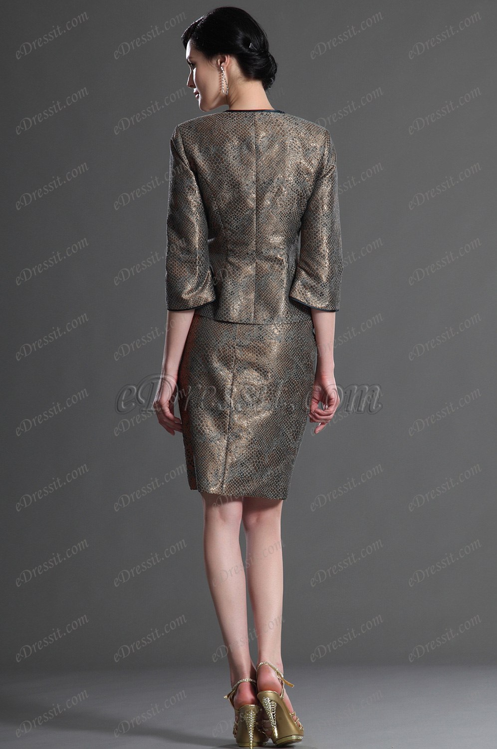 Elegant Sleeves Mother of the Bride Dress