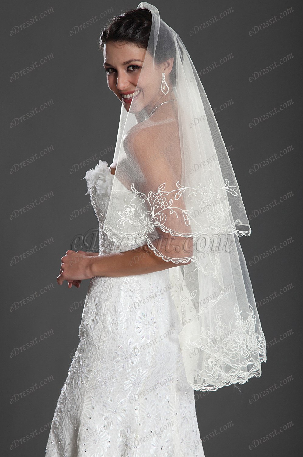 2012 Nouveautés Dentelle Voiles de Mariée
