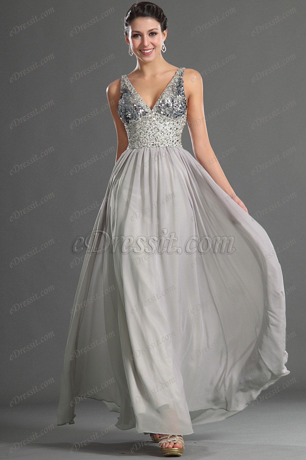 Glamorous Sexy V col Robe de Soiree