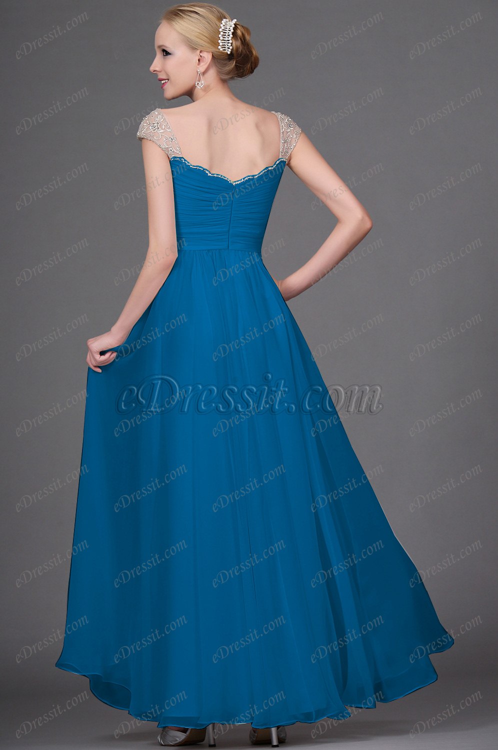 On Sale  Elegant Beaded Evening Dress Gown