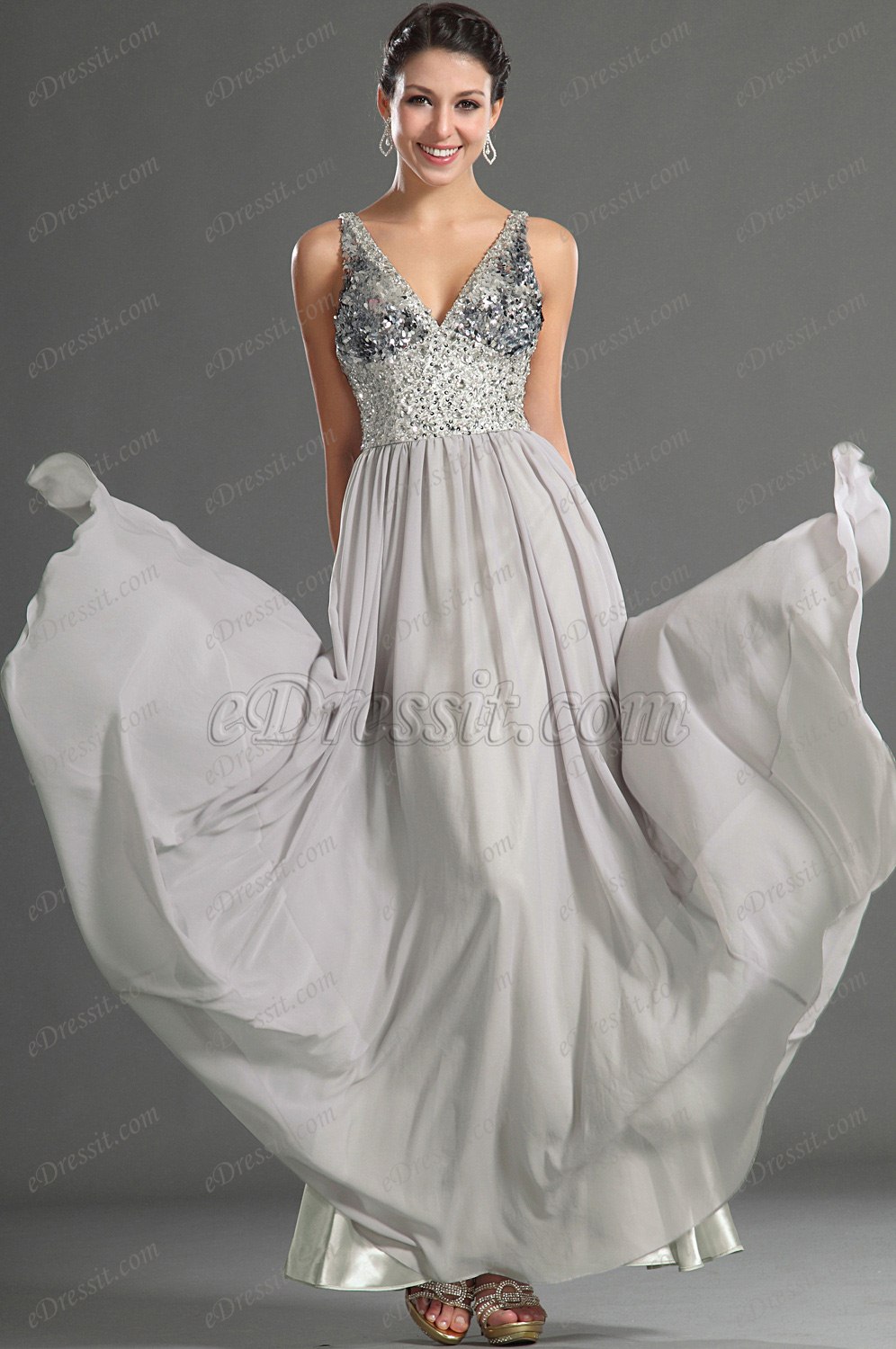 Glamorous Sexy V col Robe de Soiree