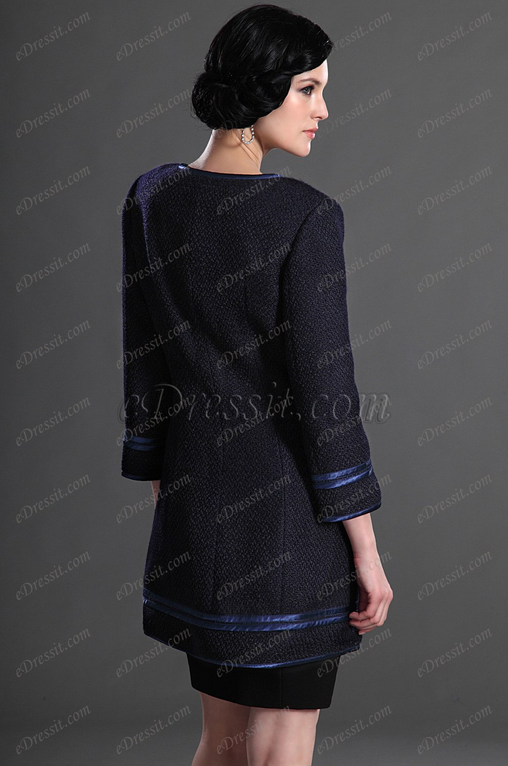 Mode Länge Jacket Mit Träger Arbeit Kleid