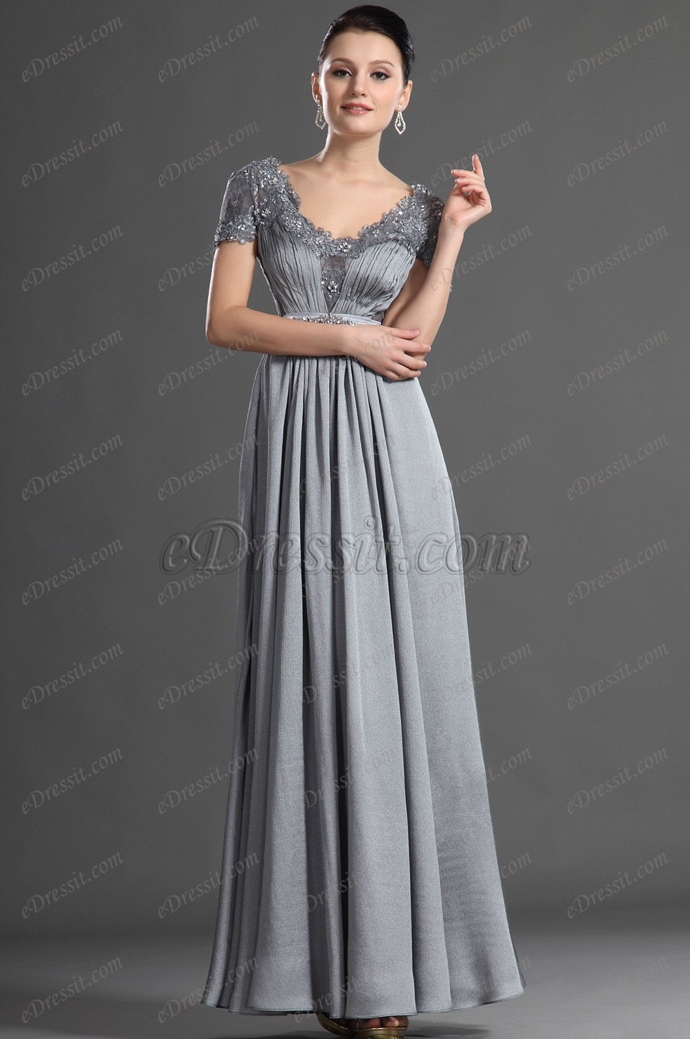 V-Cut Ausschunitt Träger Mutter Kleid