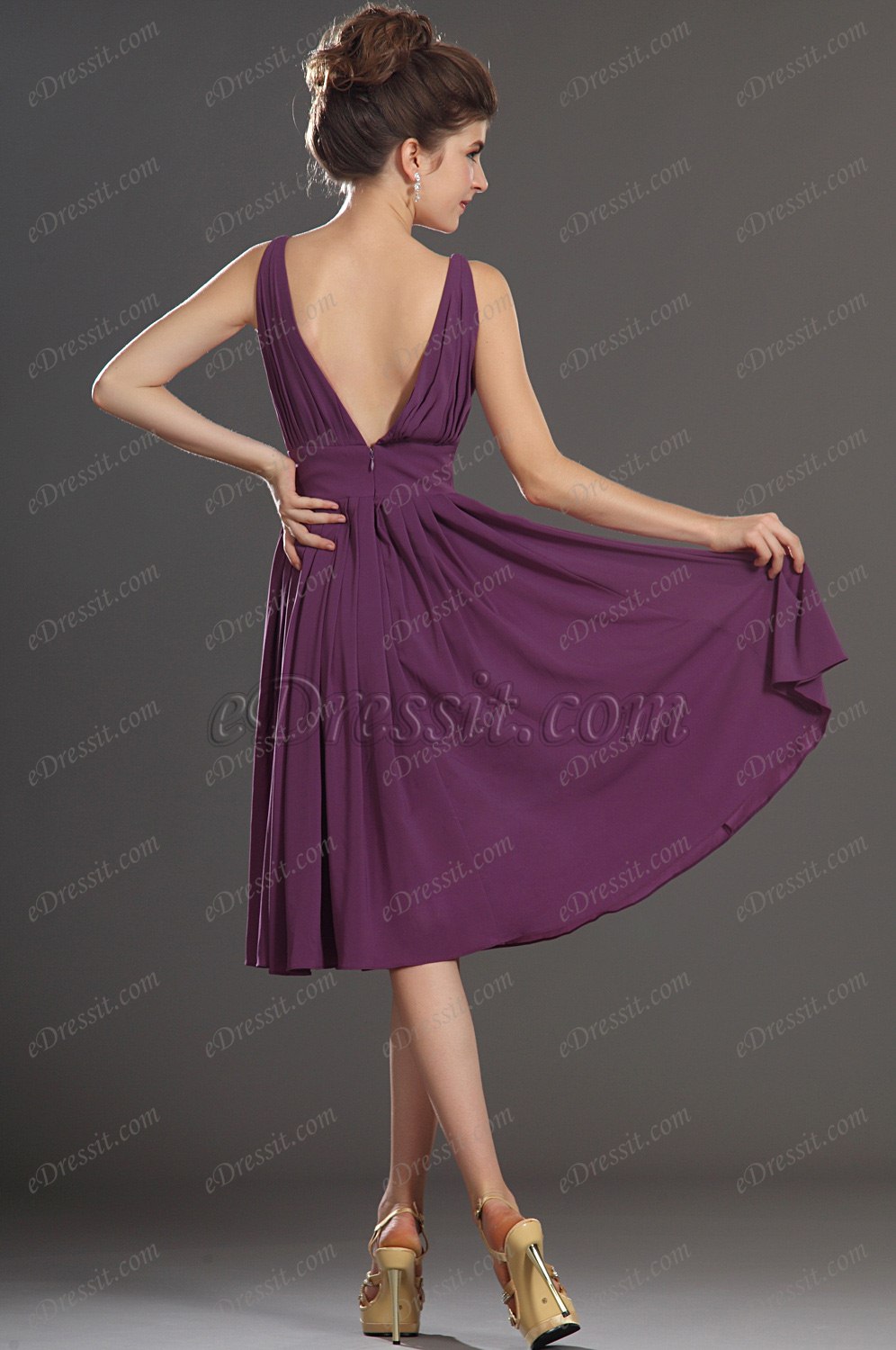 Clearance Sale!  V-cut lovely Evening Dress