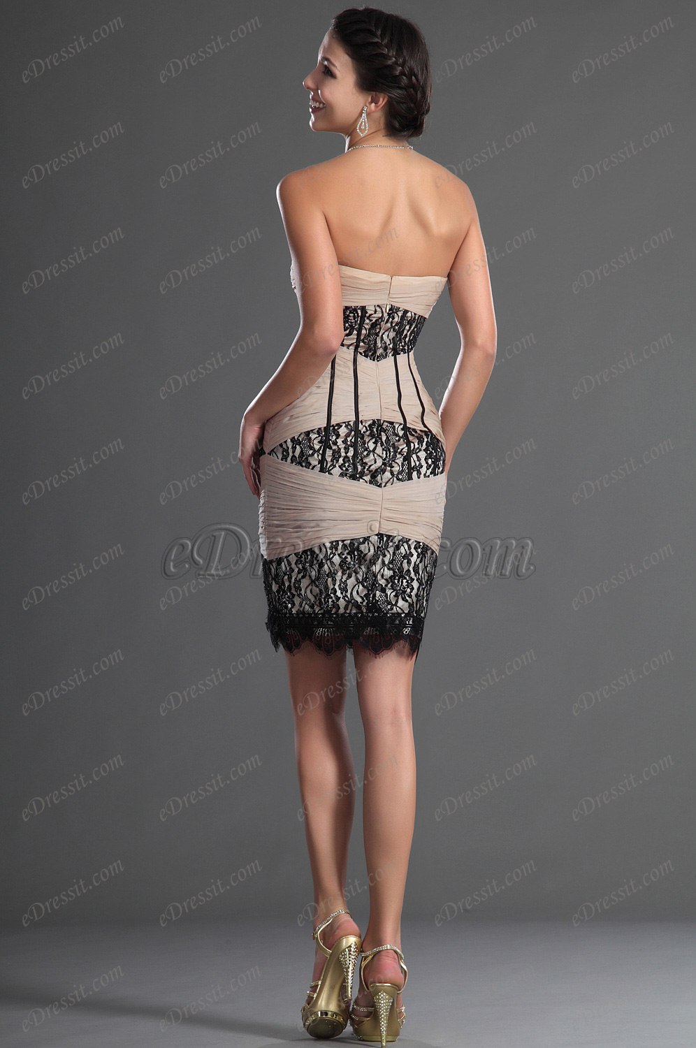 Stylish Strapless Cocktail Dress