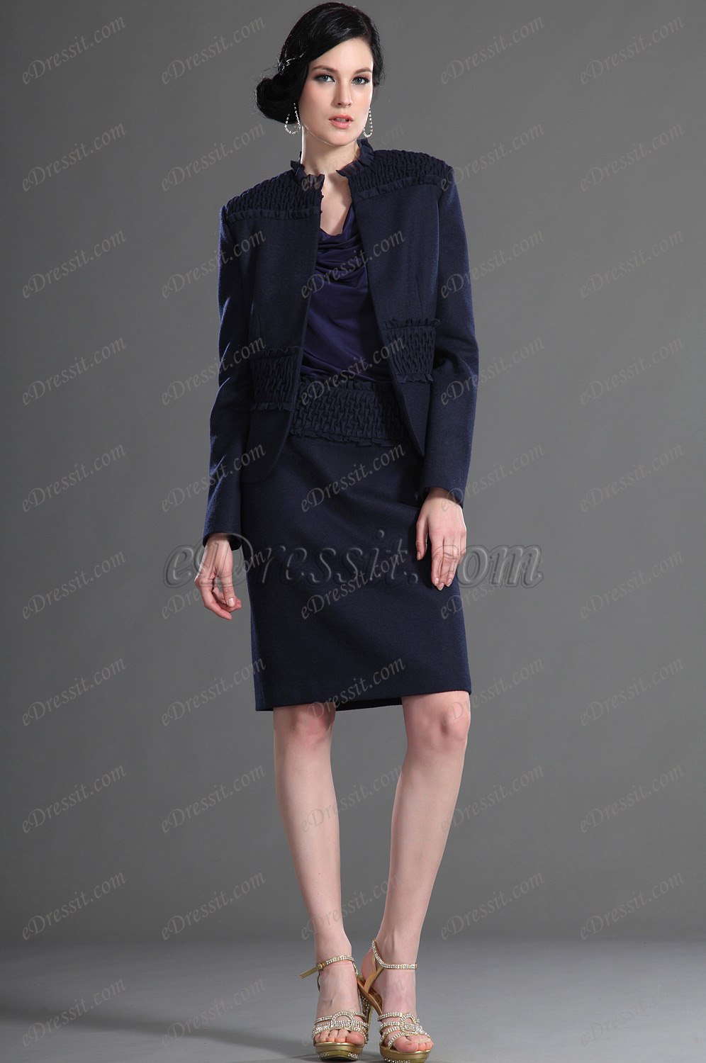 Elegant Lange Ärmeln Kleid der Mutter von Braut Tag Kleid