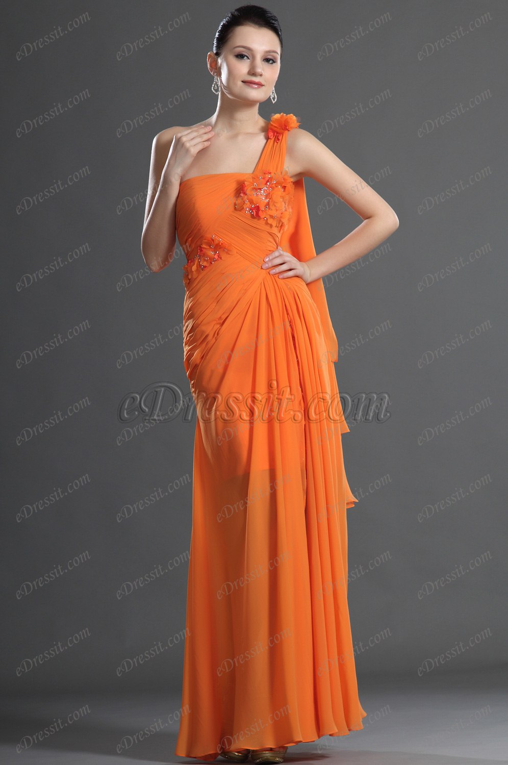 Charmante Passende Abendkleid mit Einzelnschulter