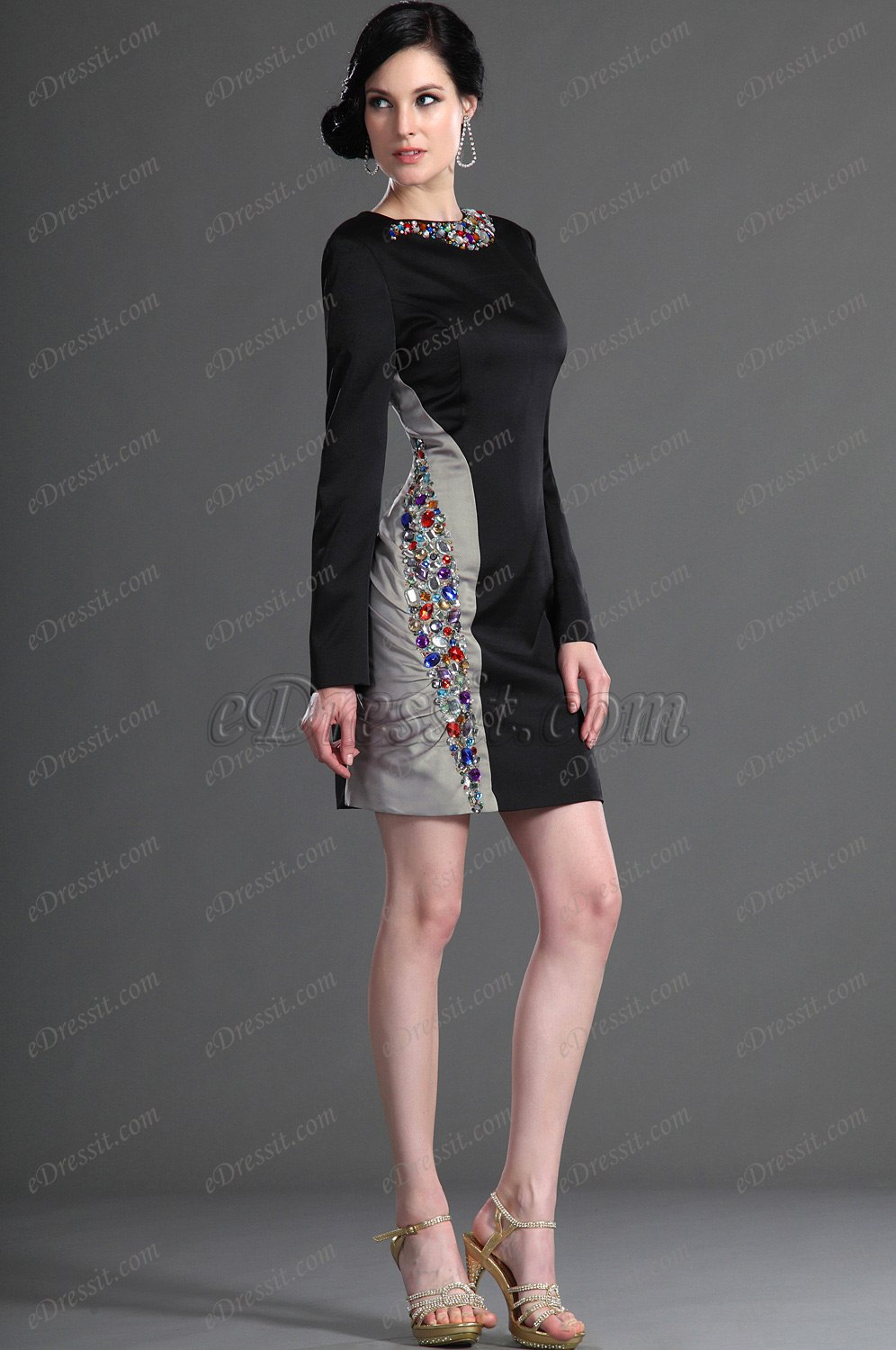 Wundeschön Lang Träger Cocktail Kleid /Arbeitkleid