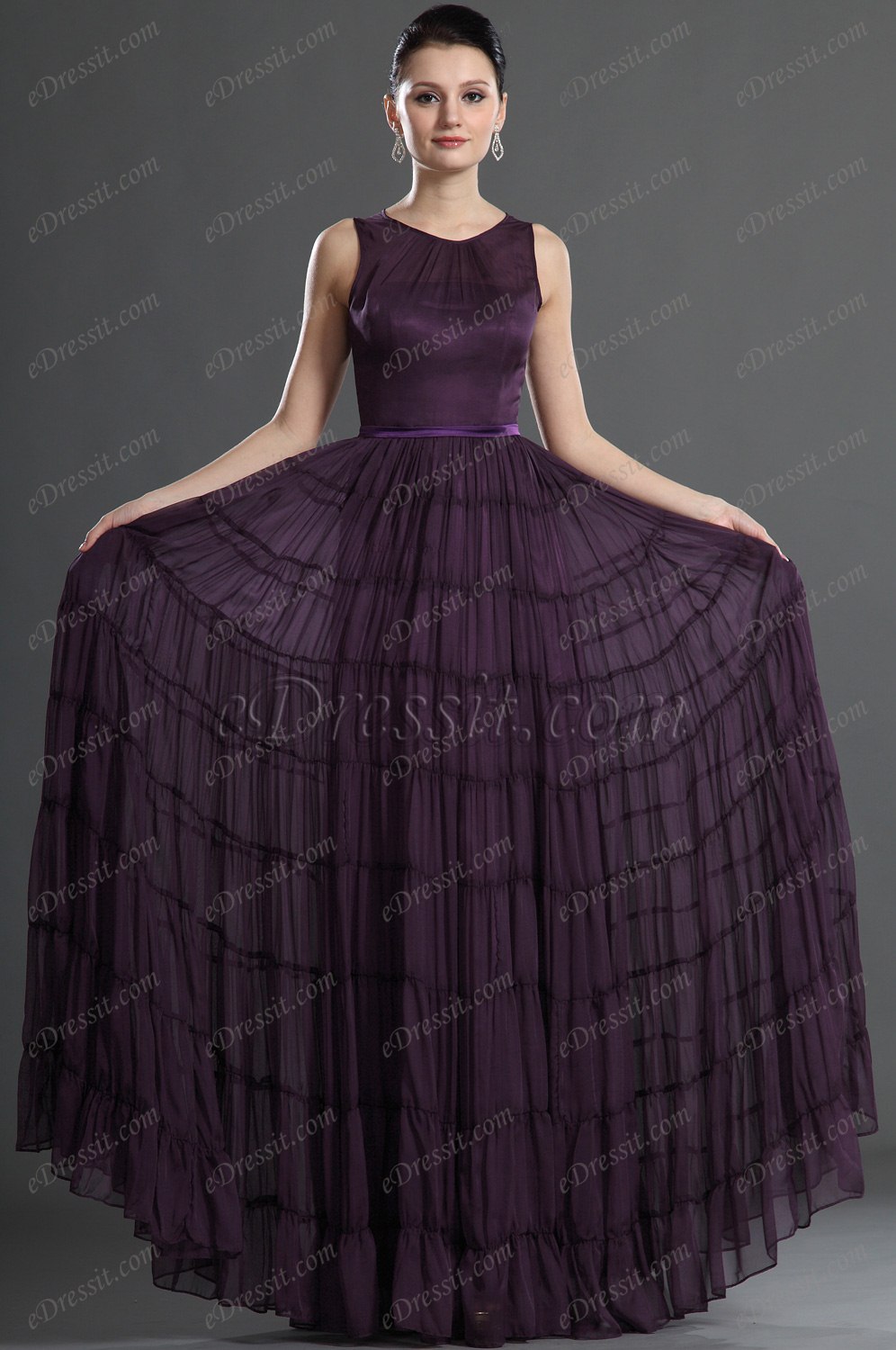 Elegant Trägerlos Abend Kleid