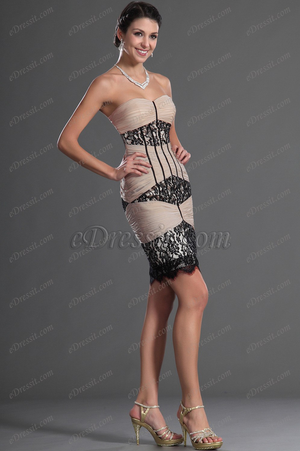 Stylish Strapless Cocktail Dress