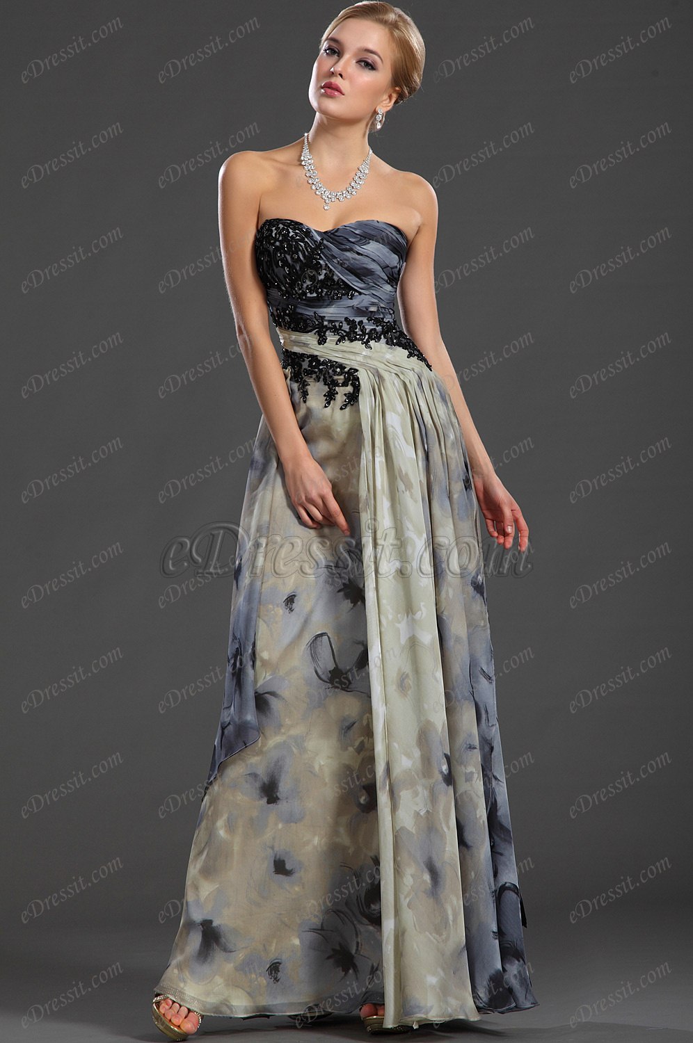 New Gorgeous Strapless Evening Dress