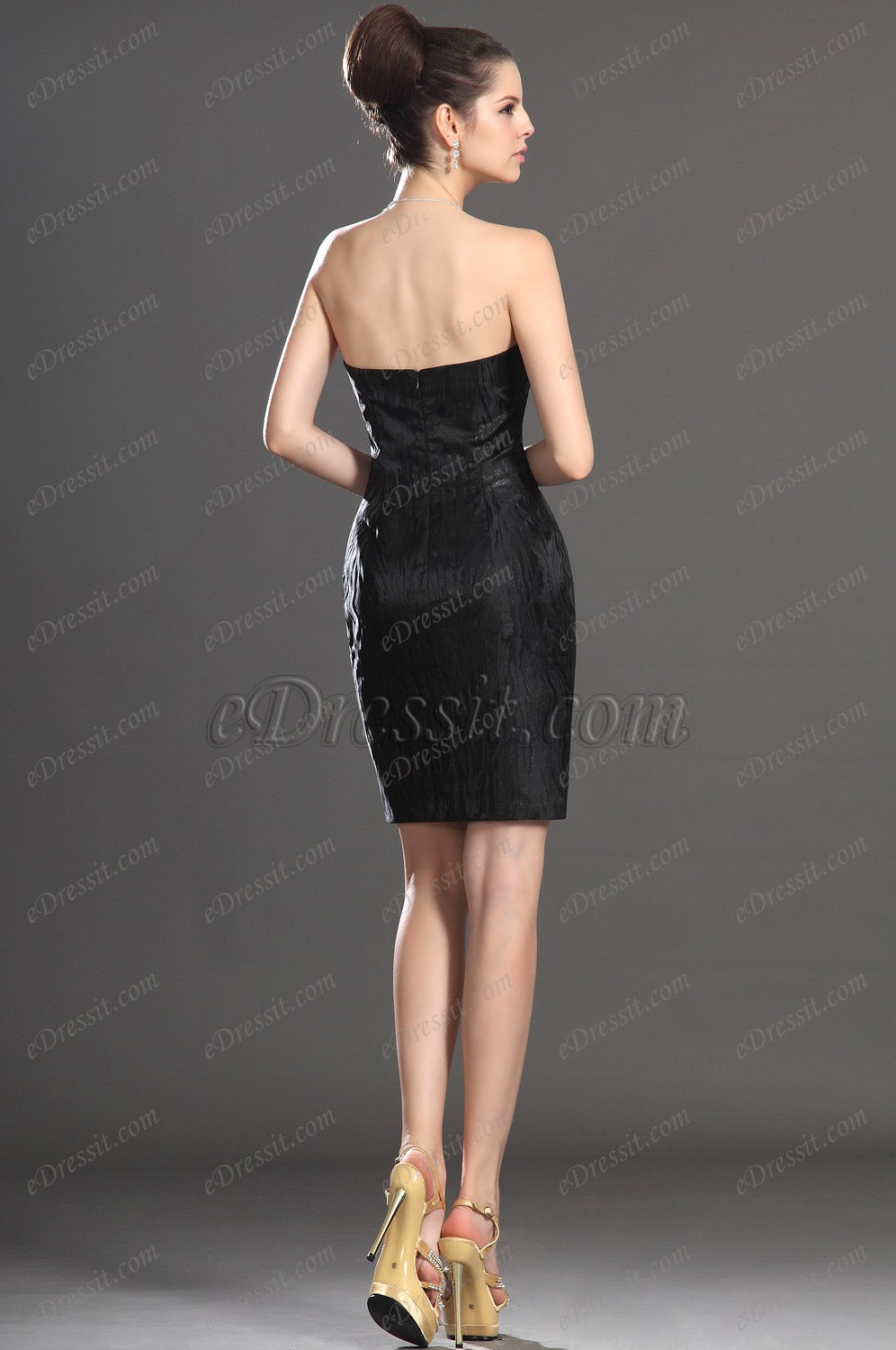 Elegant Zwei Stücke Blau und Schwarz Kleid für Braut´s Mutter