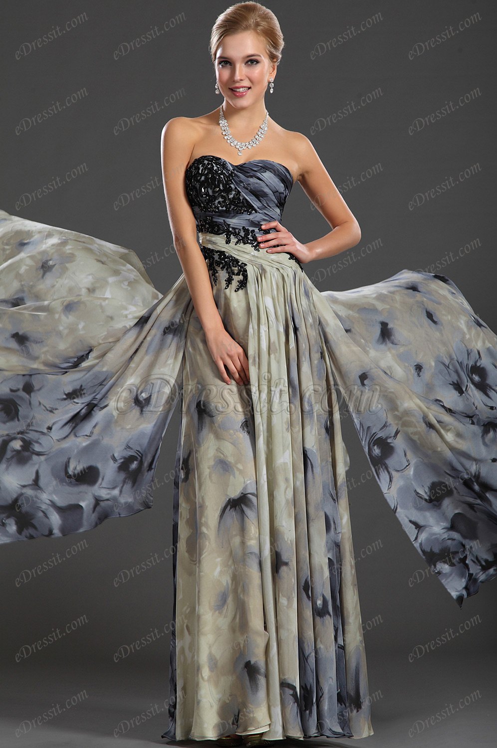 New Gorgeous Strapless Evening Dress