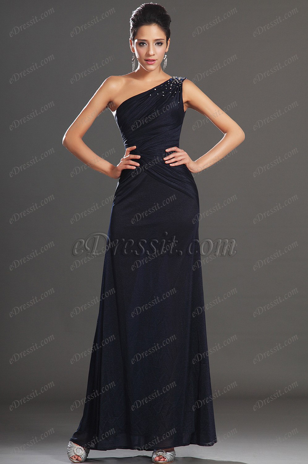 New Fabulous One Beading Shoulder Evening Dress