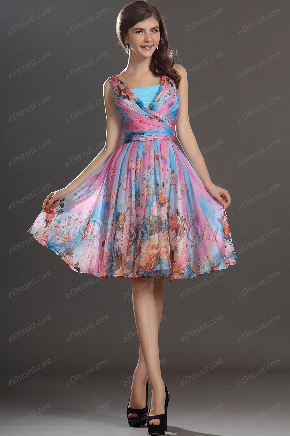 2013 Nouveautés Gentille Imprimé Robe de Cocktail