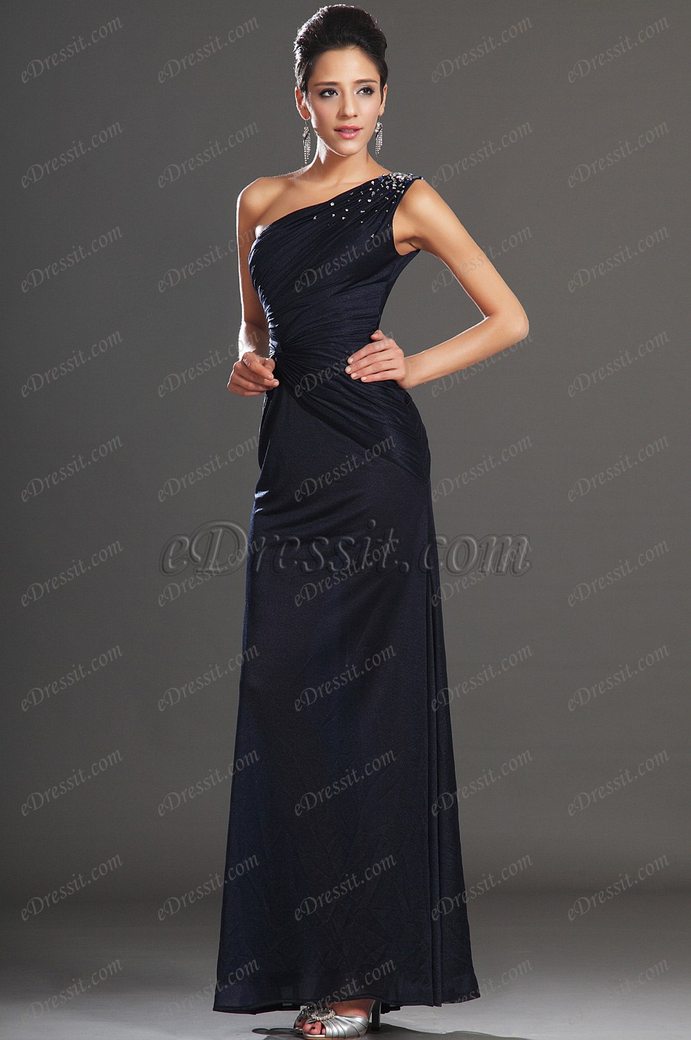 New Fabulous One Beading Shoulder Evening Dress