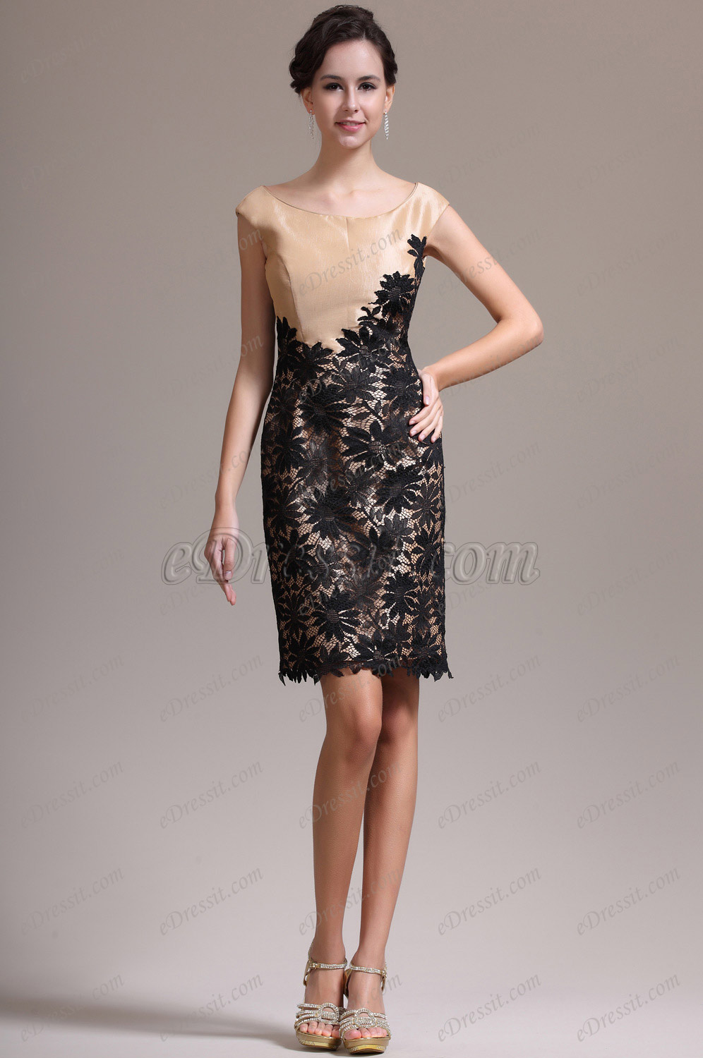 2013 Nouveauté Décolleté Rond Robe de Cocktail Robe de Bal