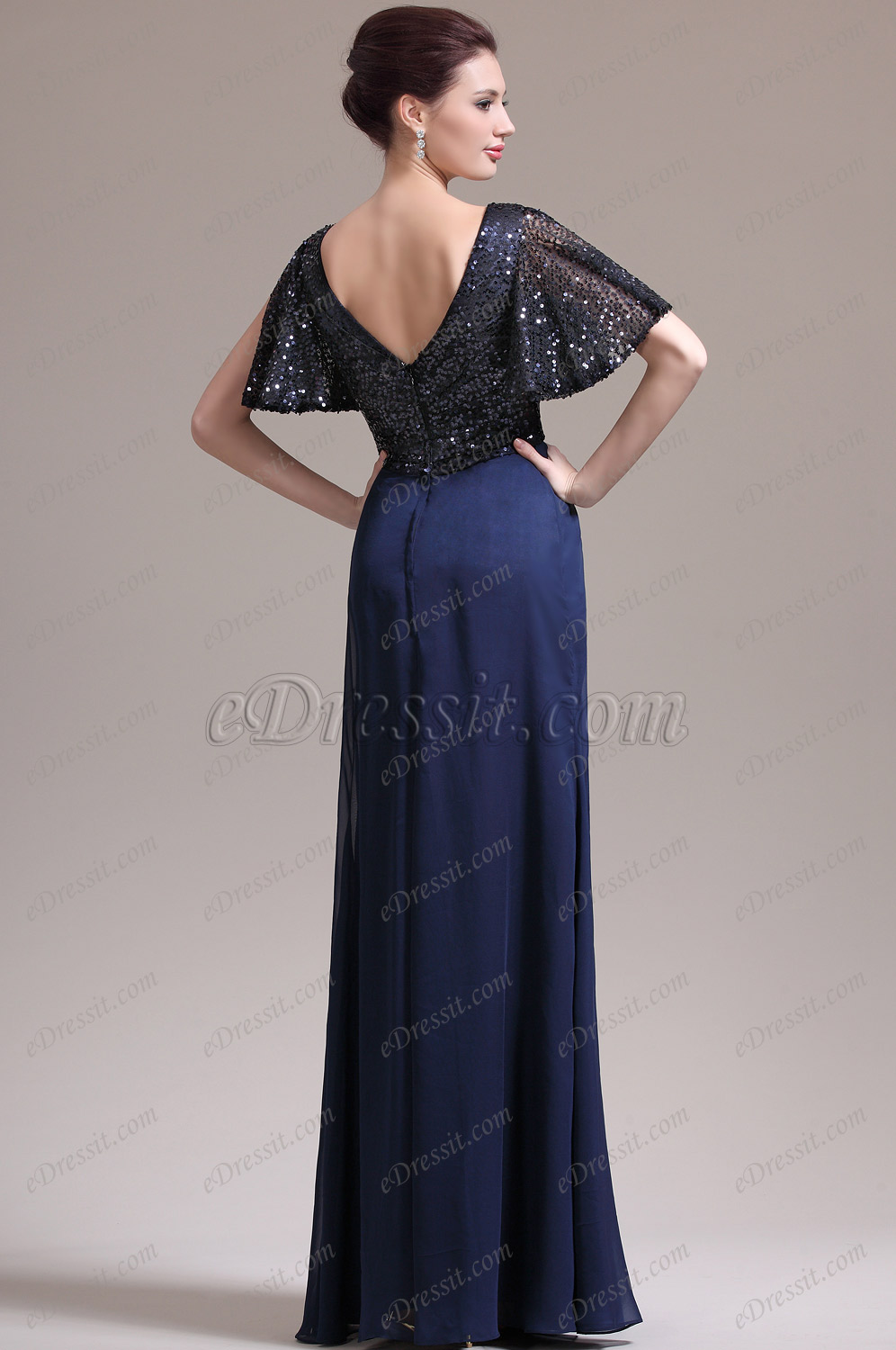 2013 Nouveauté Sexy V Décolleté Sequins Robe Mère de Mariée