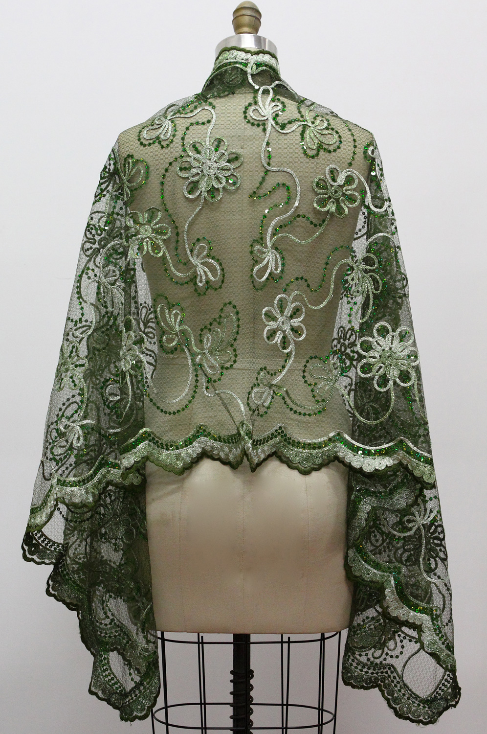 темно-зелёный платок / Шаль/ Шарф/Болеро