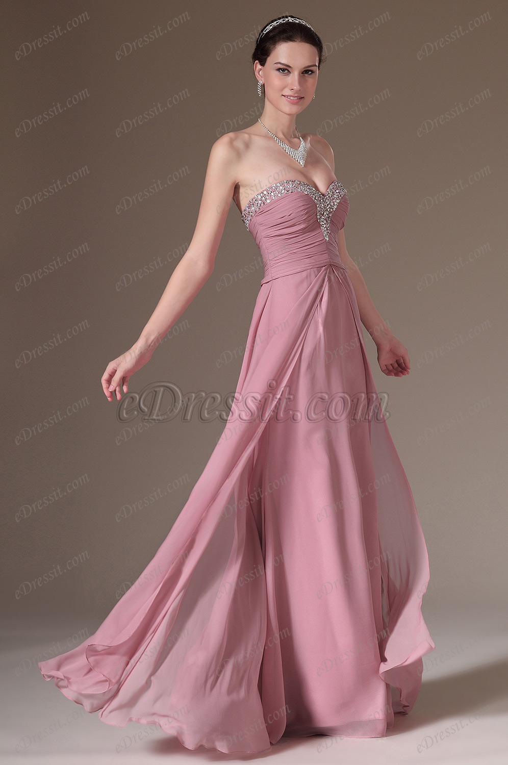 Beaded Sweetheart Strapless A-Line Prom Dress