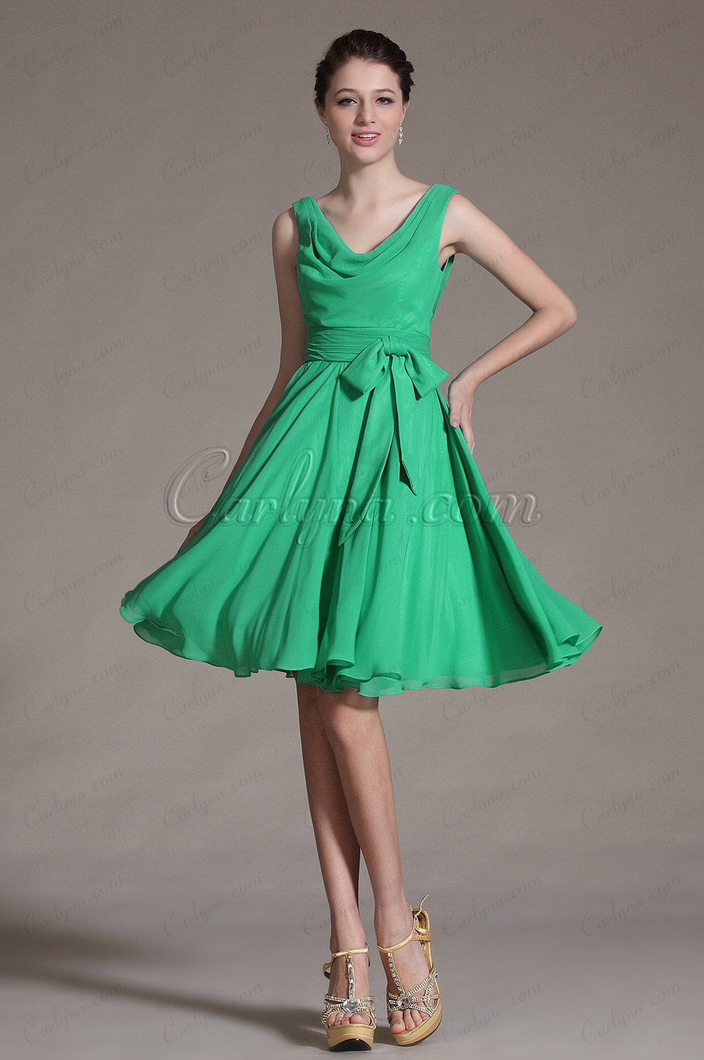2014 Новое Зеленое Стильное без Рукавов Котокие Платие для Коктейля