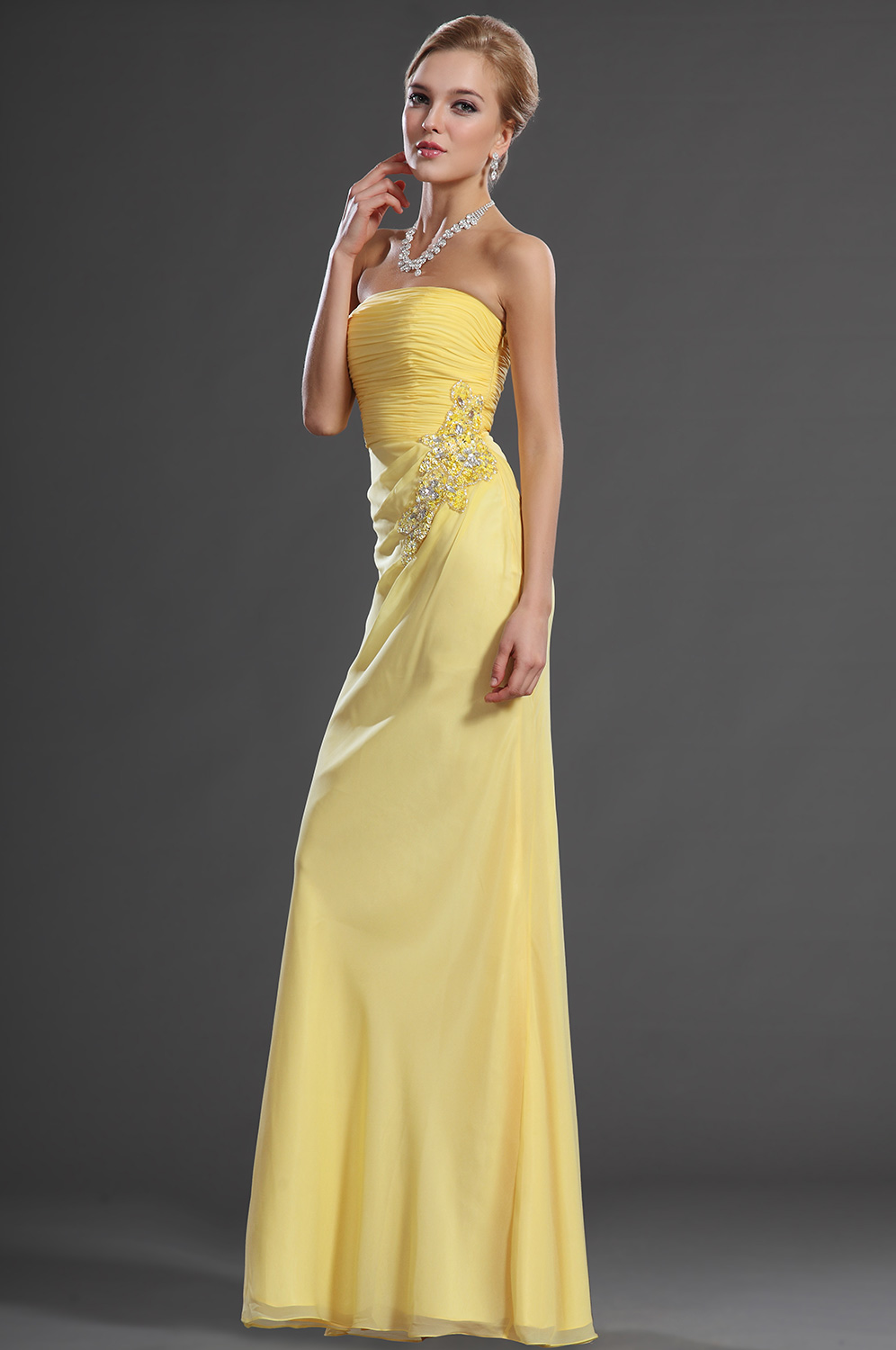 Strapless Long Evening Dress Prom Ball Gown