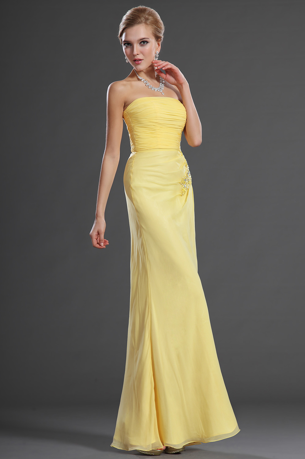 Strapless Long Evening Dress Prom Ball Gown