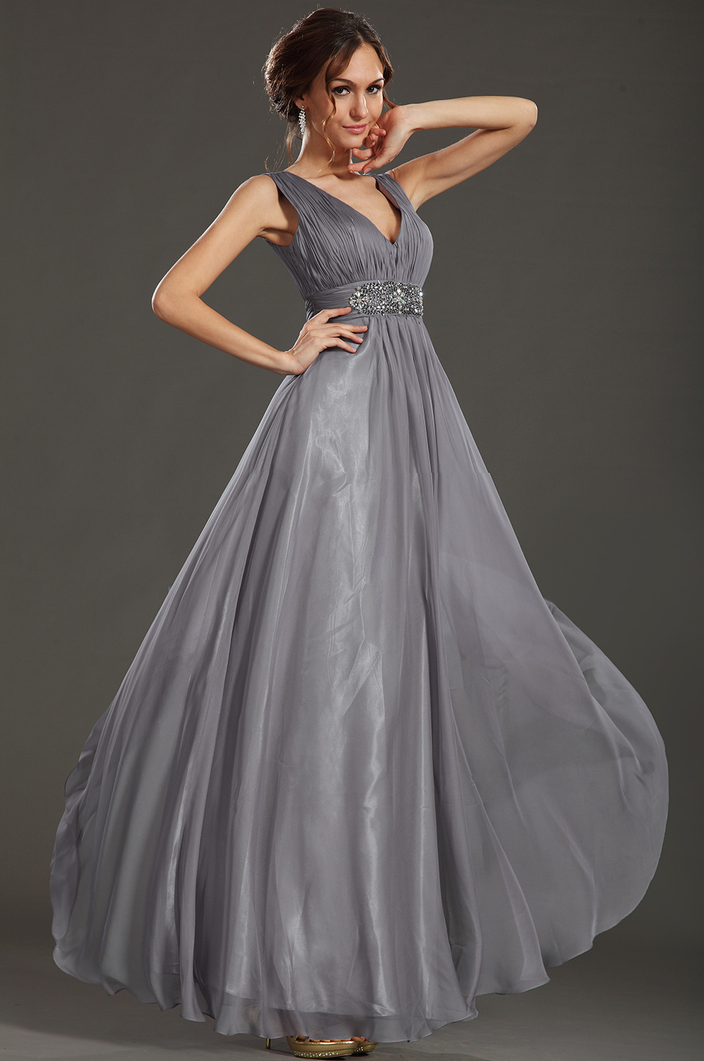 Double Straps Formal Party Dress Prom Ball Gown